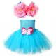 thumbnail image 3 of Vestido de princesa sirena con tutú para niñas, vestido de fiesta de cumpleaños de Halloween para niñas, disfraz de sirena con cola de pez bajo el mar, 3 of 5