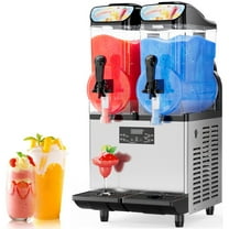 Joreek Commercial Slushy Machine 8Gal/30L, 2 Tanks Commercial Margarita Machine, 110V Commercial Slushie Machine, Frozen Drink Machine for Restaurant Bar Home