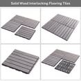 thumbnail image 2 of BTMWAY 12''x12'' Wood Interlocking Flooring Tiles Indoor & Outdoor for Patio Garden Deck Poolside Balcony Backyard, Pack of 10, Natural, 2 of 15