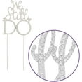thumbnail image 4 of We Still Do Cake Topper, Anniversary or Vow Renewal Silver Rhinestone Party Decoration (Silver), 4 of 5