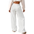 thumbnail image 5 of Women'S Fleece Lined Sweatpants Foldover Waistband Drawstring Wide Leg Sweat Pants Fashion Lounge Pants With Pockets, 5 of 8