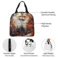 thumbnail image 3 of KLL Romantic Flower Fox Couple Print Insulated Lunch Bag Women, Reusable Cute Tote Lunch Box for Adult & Men, Leakproof Cooler Lunch Bags for Work Office Travel Picnic, 3 of 5