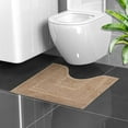 thumbnail image 5 of Ycandiee Toilet Rugs, U Shaped Toilet Rugs for Bathroom Toilet Base,Bathroom Rug Non Slip, Cotton Bathroom Rug Contour Water Absorbent Machine Washable for Decor (15.75x19.7), 5 of 6