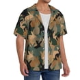 thumbnail image 4 of Xecao offers the Camouflage Rabbit for Men's Casual Short-sleeved Shirt, a button-up collared shirt with a pocket, perfect for beach vacations and yacht travel in the X-Large size., 4 of 7
