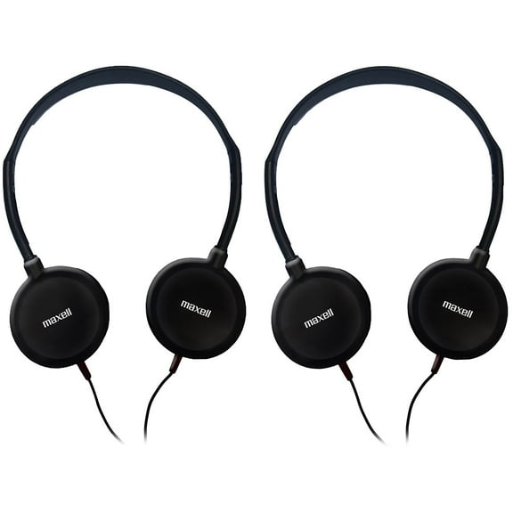 Maxell MAX190319-2 Hp-100 Budget Stereo Headphones - 2 Each