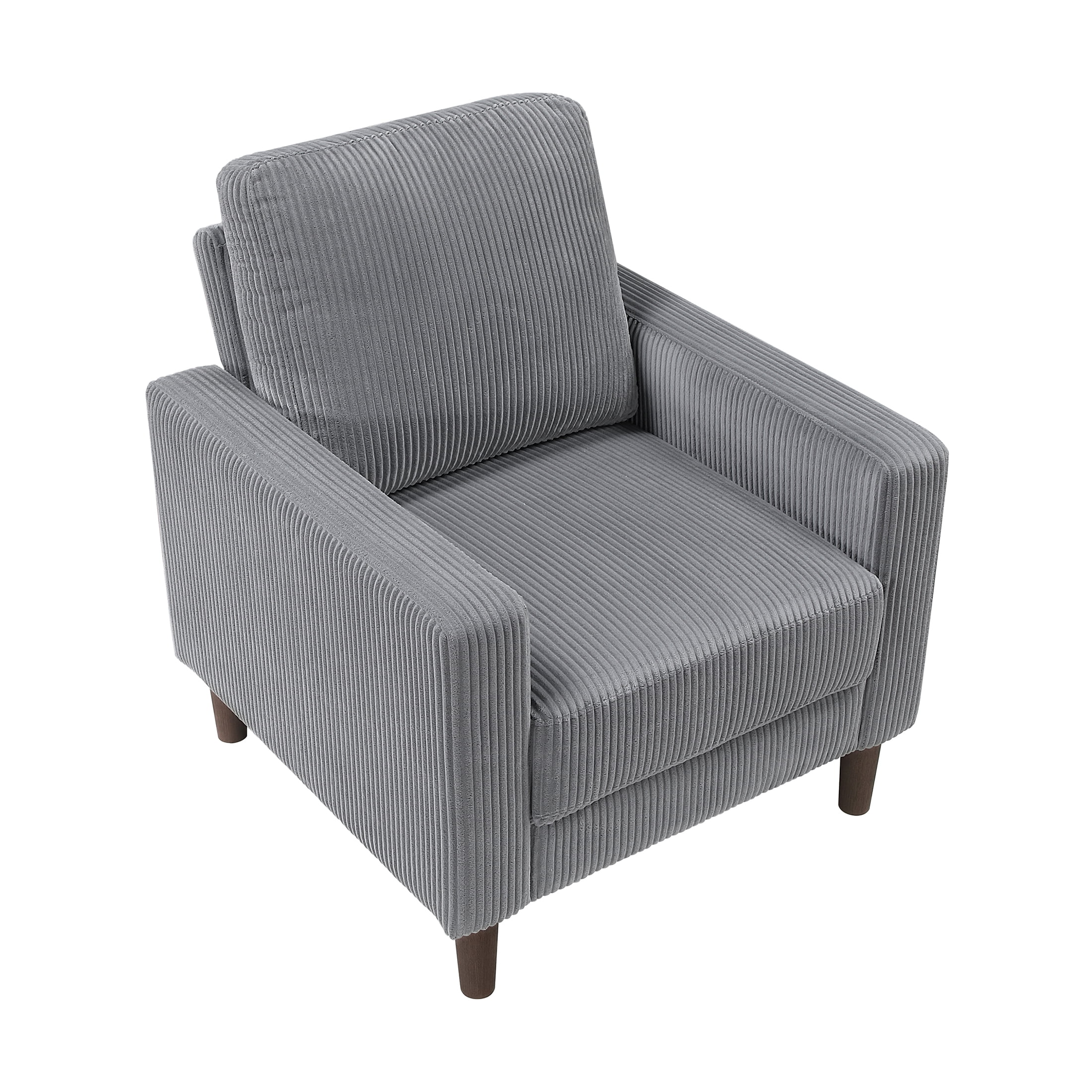 OakvillePark Mapleholt Corduroy Chair, Gray