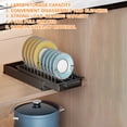 thumbnail image 5 of Dish Dryer Dish Tray Drying Rack Dish Dry Rack Sink Dish Drainer Drying Rack Compact Dish Drainer Space Saving Dish Drying Rack, 15.2x6.1 in, 5 of 5