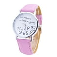 thumbnail image 7 of UDIYO Women Whatever Im Late Anyway Letter Round Dial Faux Leather Strap Quartz Watch, 7 of 7