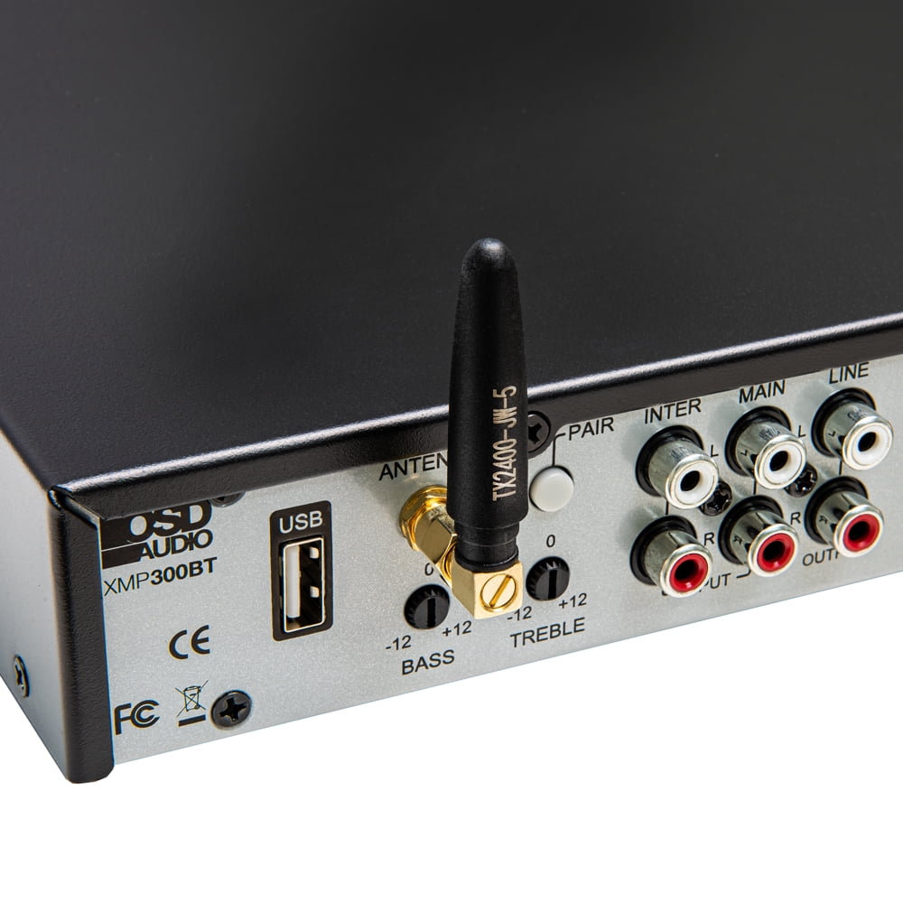OSD XMP300 GEN2 2x 300W Class D High Power Stereo Amplifier, Bass and Treble Control 90 dB SNR