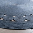 thumbnail image 3 of SAFAVIEH Natural Fiber Morgan Solid Area Rug, Navy, 7' x 7' Round, 3 of 7