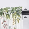 thumbnail image 5 of Mushrooms Valance Curtains for Kitchen/Living Room/Bathroom/Bedroom Window, Rod Pocket Small Topper Half Short Window Curtains Voile Sheer Scarf, Spring Flowers Leaves Butterflies Botanical 54"x18", 5 of 8