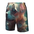 thumbnail image 4 of Salouo Cute Flower Chihuahua Puppy Pattern Swim Trunks for Men,Men's Hawaiian Bathing Suit Swimsuits Quick Dry Swimming Board Shorts Beach Shorts with Pockets-Large, 4 of 6