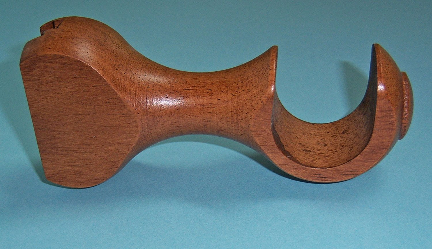 Round Support Brackets for a 13/8" wood pole 1 pair (Estate Oak