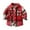Red, variant on HUANBAI Toddler Boys Girls Shirt Coat Jacket Plaid Long Sleeve Kids Lapel Button Tops Outwear 18-24 Months