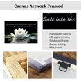 thumbnail image 5 of ZHONGYUTONG White Lotus Flower Wall Art Lotus Motivational Quotes Zen Decor for Bathroom Yoga Office Flower on Water Pictures Spa Canvas Prints Framed (16.00" x 24.00"), 5 of 5