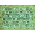 thumbnail image 1 of Ahgly Company Machine Washable Indoor Rectangle Abstract Turquoise Blue Modern Area Rugs, 5' x 8', 1 of 4