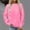 Pink, variant on BLTIBY Sweatshirts for Women Autumn Winter Long Sleeve Round Neck Solid Colour Pullover Shirts Tunic Tops Loose Casual Soft Beige XXL