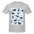 thumbnail image 4 of Bingfone Cute Cartoon Dinosaurs Men'S Loose Fit Short-Sleeve Pocket T-Shirt, 4 of 7
