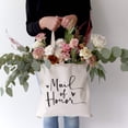 thumbnail image 4 of Maid of Honor Wedding Cotton Canvas Tote Bag, 4 of 5