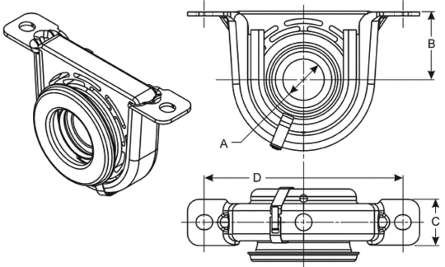 Spicer 211175X Spicer Drive Shaft Center Support Bearing Fits select: 1999-2004 FORD F250, 1975-1996 FORD F150