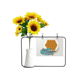 thumbnail image 1 of Hong Kong China huevo Puff Tarjeta de bendición de jarrón de girasol artificial, 1 of 3