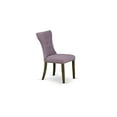 thumbnail image 4 of Set of 2 Chairs Gallatin Parson Chair with Distressed Jacobean 418 Finished Leg and Dahlia Fabric Color, 4 of 5