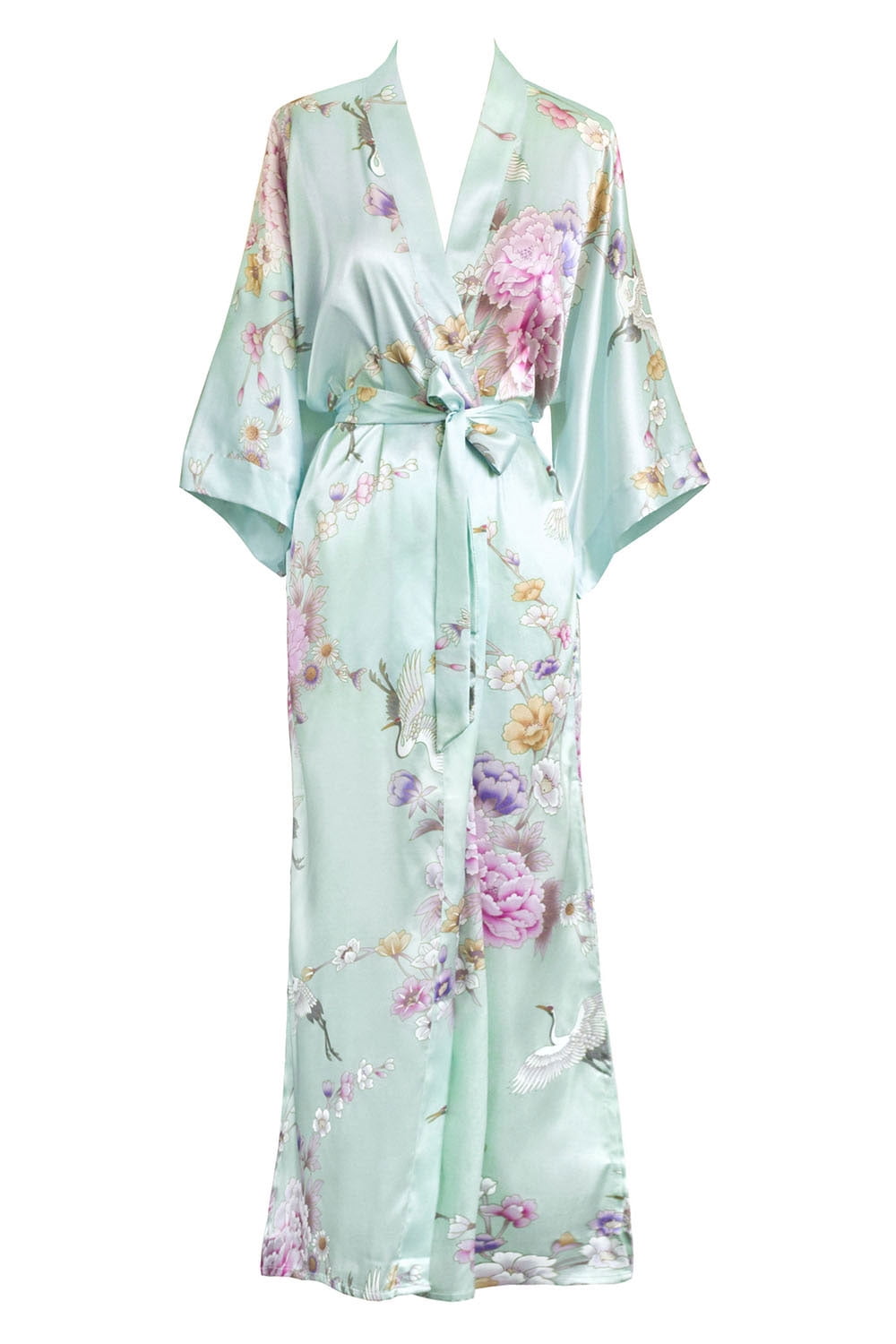 KIM+ONO Long Kimonos Satin Robe for Women, Silk Robe, Womens Kimono