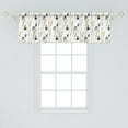 thumbnail image 2 of Ambesonne Scandinavian Window Valance, Tropic Leaves Stripes, 54" X 18", Pale Coffee Eggshell, 2 of 3