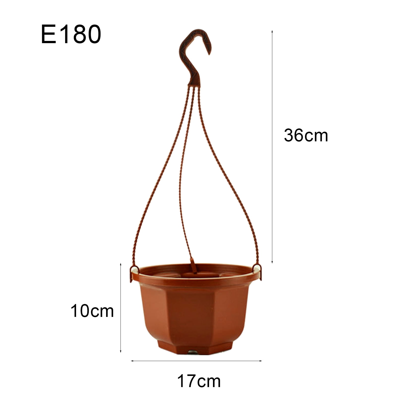 Deyuer 5Pcs Flower Basket Reusable Heighten Plastic Hanging Planter Decor Pot for Outdoor,4