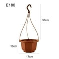 thumbnail image 5 of SPRING PARK Plastic Hanging Flower Plant Holders Pots Hanging Fence Railing Wall Planter Plant Containers for Outdoor Indoor Small Plants, 5 of 7