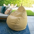 thumbnail image 5 of Big Joe Tuffet Weatherproof Bean Bag Chair, Natural Basket Weave, Breathable Weather Resistant Fabric, 2.5 feet Teardrop, 5 of 7