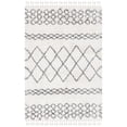 thumbnail image 2 of Safavieh Moroccan Fringe Scarlett Abstract Shag Area Rug, Ivory/Gray, 3' x 5', 2 of 11