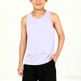 thumbnail image 2 of Camiseta sin Mangas para Niño Grande - Camisetas sin Mangas para Niños para Entrenamiento Casual de Verano, Correr, Cuello Redondo, Camisetas Interiores de Verano, Blanco, 3 Años, 2 of 8