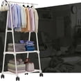 thumbnail image 6 of BiFandian Floor Standing Coat Rack with Storage Shelves, Multi Functional Hall Tree Organizer, Practical Storage Unit for Bedroom, Living Room and Entryway Space, 6 of 9