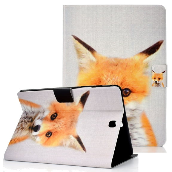 Allytech Galaxy Tab A 9.7 Inch Case SM-T550, Slim Fit Smart Cover Auto Sleep Wake Folio Stand PU Leather Shockproof Pencil Holder Wallet Case Girls Shell for Samsung Galaxy Tab A 9.7", Cute Fox