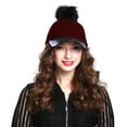 thumbnail image 5 of Women's Wool Blend Baseball Cap with Faux Fur Pompom, 5 of 26