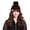 Burgandy, variant on Women's Wool Blend Baseball Cap with Faux Fur Pompom