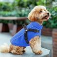 thumbnail image 3 of PcEoTllar Winter Dog Coat with Harness, Waterproof Reflective Dog Winter Jacket, Thick Fleece Snowsuit Christmas Vest for Small Dogs 5-8 lbs, Blue, 3 of 10