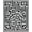 Black, Pattern 1, variant on ODIKA 4'x6' Machine Washable Non-Slip Area Rug, Monochrome Maze Modern Geometric Black And Patterned High Traffic Rug, Black, 87211
