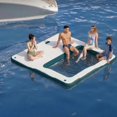 thumbnail image 1 of 10FT Inflatable Floating Dock with Mesh Pool, Non-Slip PVC Water Platform, 1600LBS Capacity, 1 of 6