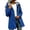 Blue, variant on Women's Long Hooded Raincoat Lightweight Color Block Panels Zip Up Outdoor Windbreaker Jacket Dressy Casual Solid Color Long Sleeve Trench Coat S