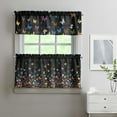 thumbnail image 2 of Colorful Gradient Butterfly Kitchen Curtains and Valances Set-3 Piece Kitchen Curtains Sets with Valance for Windows Rod Pocket Machine Washable Kitchen Decor(54"x18"+2x27.5"x24"), 2 of 6