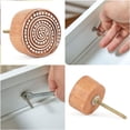 thumbnail image 5 of Hashcart  Wooden Kitchen Cabinet Knobs - Drawer Pulls and Knobs - Drawer Pulls and Knobs | Round Spiral Design Hand Carved Knobs for Kitchen Cabinet | Dresser Drawer  | Set of 6 |, 5 of 8