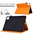 thumbnail image 4 of GSFY Case for 2024 iPad Air 11 Inch 6th Gen (M2), Smart PU Leather Wallet Stand Protective Shell Auto Sleep Wake for iPad Air 11 6th/ iPad Air 10.9 4th &5th/ iPad Pro 11 (2018-2022), Orange FLOWER, 4 of 8