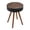 Black+Brown | 15.7-Inch, variant on GZXS Modern Boho Round End Table, Two-Tone Accent Side Table with Carved Top, Sturdy Solid Wood Legs, 100 lbs Load Capacity, Easy Assembly, 15.75" Dia x 22.05" H, Black+Brown