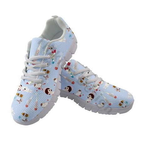

Stylish Sneakers For Women Cartoon Doctor Nurse Pattern Girls Ladies Shoes Casual Lace Up Sportshoes Zapatos Mujer 2021
