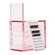 thumbnail image 1 of Guardurnaity Extensión de pestañas postizas, caja de almacenamiento, caja de pestañas, tocador de viaje portátil, soporte organizador, bandeja Pestañas postizas Rosa roja, 1 of 6