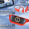 thumbnail image 5 of KOPIDOE Auriculares de natación, IP68 impermeables de conducción ósea con memoria de 32 GB, auriculares abiertos Bluetooth 5.4, auriculares inalámbricos subacuáticos para nadar, correr, deportes (nara, 5 of 5