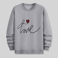 thumbnail image 5 of WREESH Graphic Sweatshirt Valentine's Day Love Letter Printed Crewneck Sweatshirts Casual Pullover for Men Gray, 5 of 6