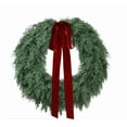 thumbnail image 5 of Evergreen Natural Feel Cedar Artificial Christmas Wreath, Green, 17/20in", Christmas Wreath, Front Door Decorations, Christmas Decorations Outdoor, Xmas Home Decor, 5 of 15